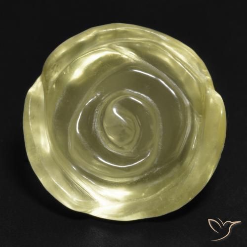14.90ct Natürlicher Mittelgelb Quarz, Blumen-Schliff, Transparent
