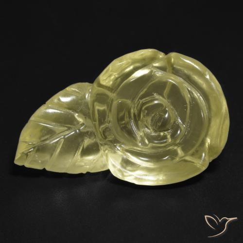 18.90ct Natürlicher Laguna Gelb Quarz, Blumen-Schliff, Transparent