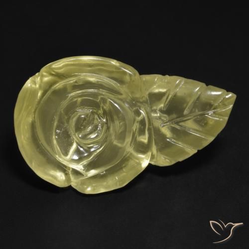 9,17 ctw natürlicher Laguna Gelb Quarz, Blumen-Schliff, Transparent