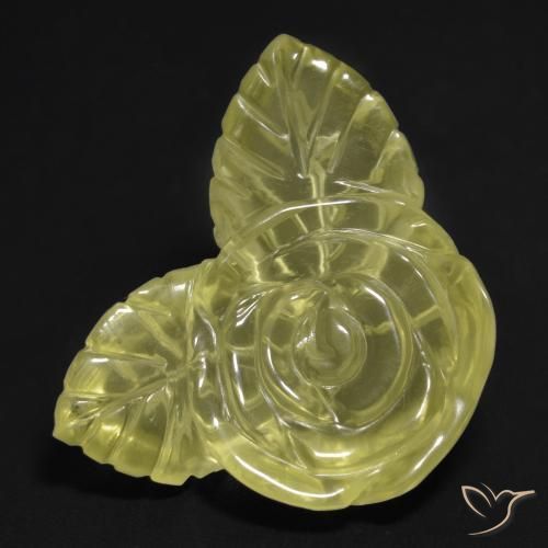 27.63ct Natürlicher Laguna Gelb Quarz, Blumen-Schliff, Transparent
