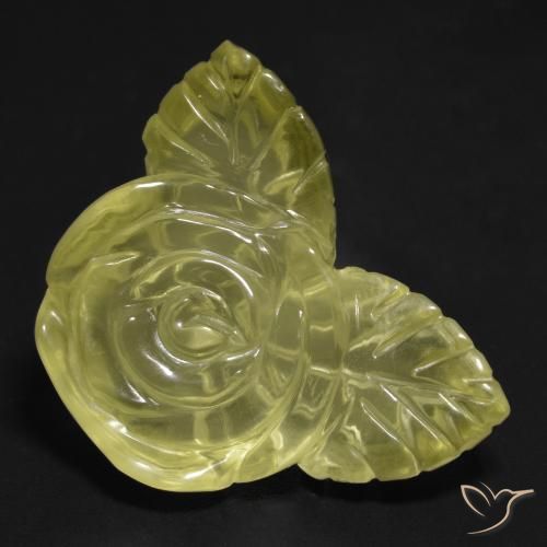 9,17 ctw natürlicher Laguna Gelb Quarz, Blumen-Schliff, Transparent