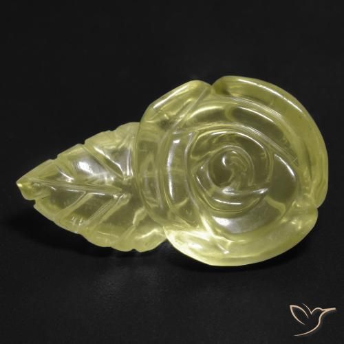 12.51ct Natürlicher Laguna Gelb Quarz, Blumen-Schliff, Transparent