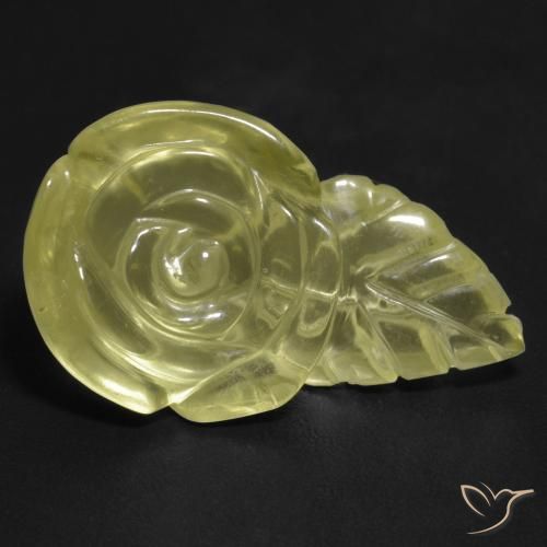 9,17 ctw natürlicher Laguna Gelb Quarz, Blumen-Schliff, Transparent