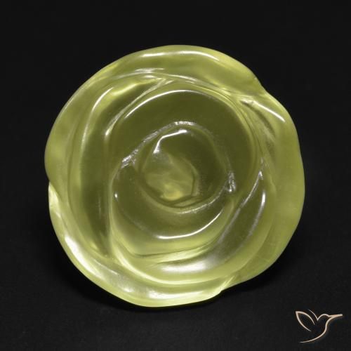 15.74ct Natürlicher hellgelb Quarz, Blumen-Schliff, Transparent, Photo A