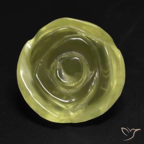 14.68ct Natürlicher Zitronengelb Quarz, Blumen-Schliff, Transparent