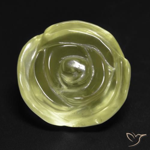 15.19ct Natürlicher Zitronengelb Quarz, Blumen-Schliff, Transparent