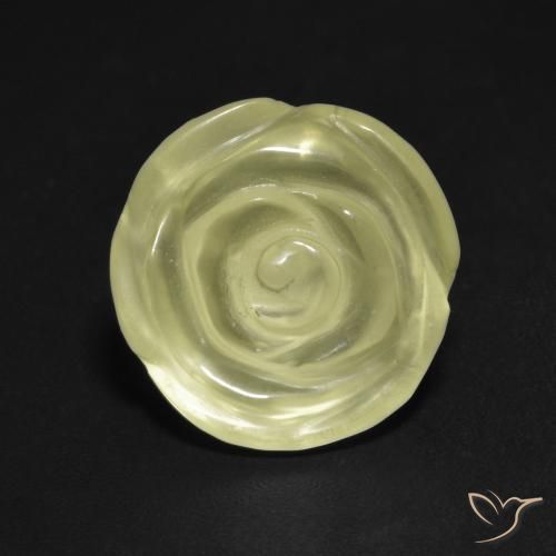 7.82ct Natürlicher hellgelb Quarz, Blumen-Schliff, Transparent