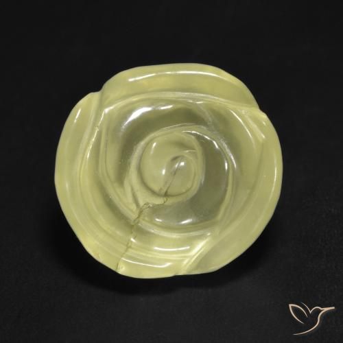 12.75ct Natürlicher hellgelb Quarz, Blumen-Schliff, Transparent