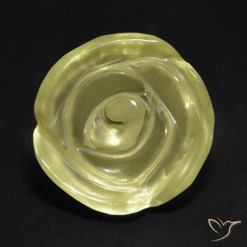 14.21ct Natürlicher hellgelb Quarz, Blumen-Schliff, Transparent