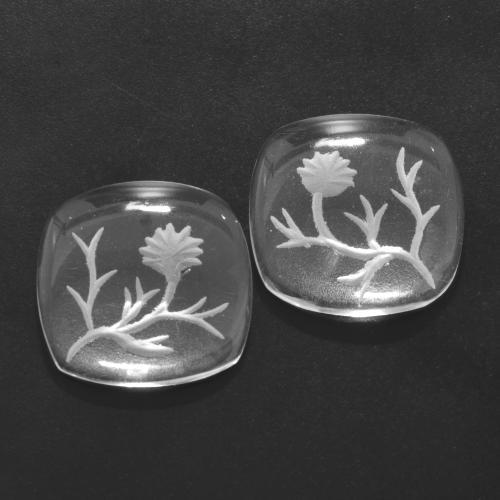 24,46 ct natürliche weißer Quarz-Edelsteine, Fantasieschliff, Transparent
