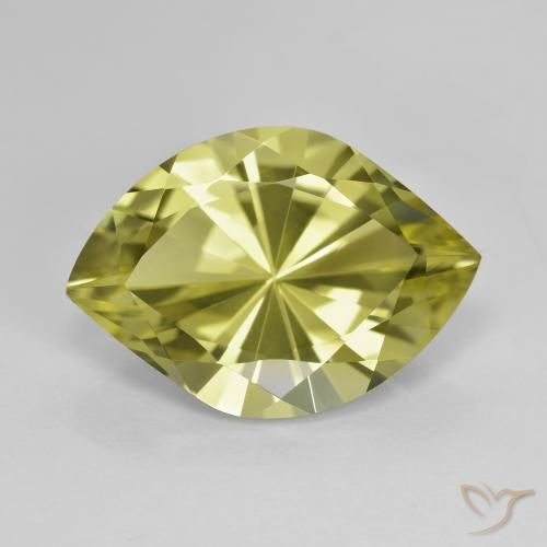 6.86ct Natürlicher Warmes Erdgrün Quarz, Marquise, VVS
