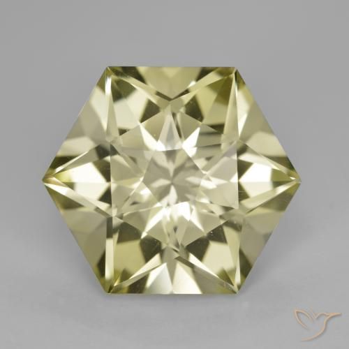 9.38ct Natürlicher Blasses Gelb Quarz, Fantasie, VVS-VS, Photo A
