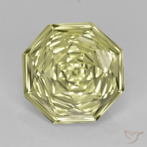 7.51ct Natürlicher Blasses Cremegelb Quarz, Smaragdschliff, VS