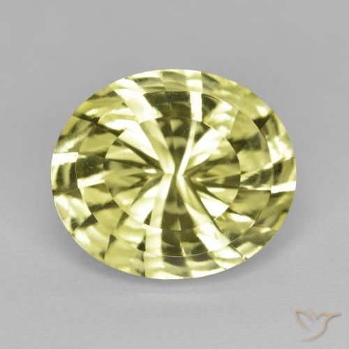 6.76ct Natürlicher Mittelgelb Quarz, Oval, VVS