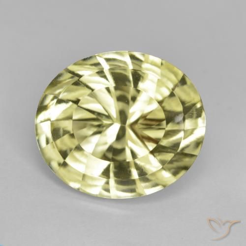 6.69ct Natürlicher Mittelgelb Quarz, Oval, VVS