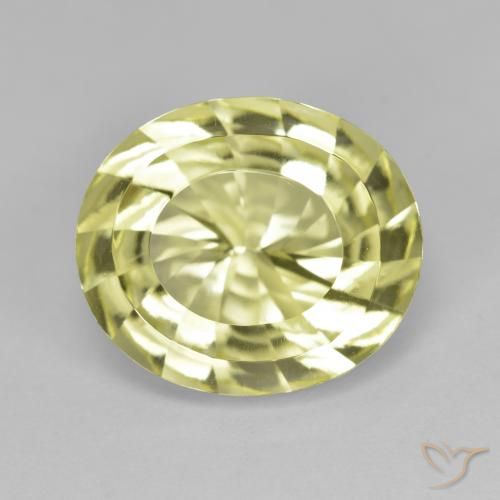6.88ct Natürlicher Mittelgelb Quarz, Oval, VVS