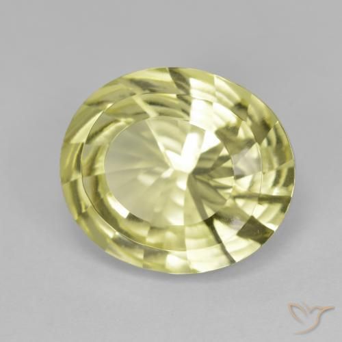 9,17 ctw natürlicher Mittelgelb Quarz, Oval, VVS