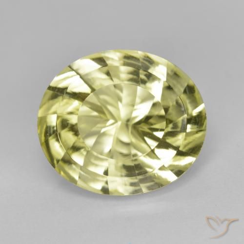 6.51ct Natürlicher grünlich-gelb Quarz, Oval, VVS