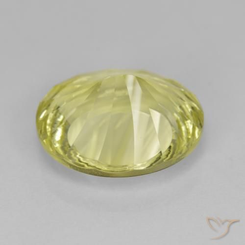 9,17 ctw natürlicher grünlich-gelb Quarz, Oval, VVS