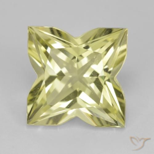 4.25ct Natürlicher hellgrünlich-gelb Quarz, Fantasie, VVS