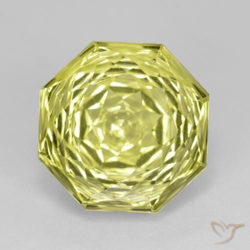 9.99ct Natürlicher Zitronengelb Quarz, Smaragdschliff, VS