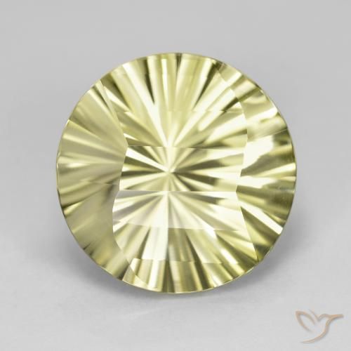 8.46ct Natürlicher hellgelb Quarz, Runden, VVS
