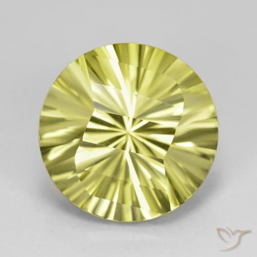 9.03ct Natürlicher Mittelgelb Quarz, Runden, VVS
