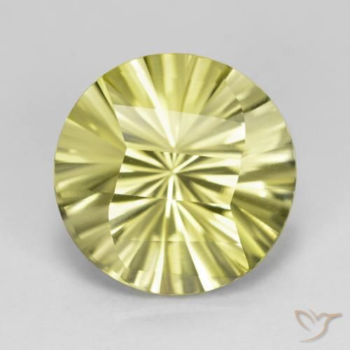 8.91ct Natürlicher grünlich-gelb Quarz, Runden, VVS