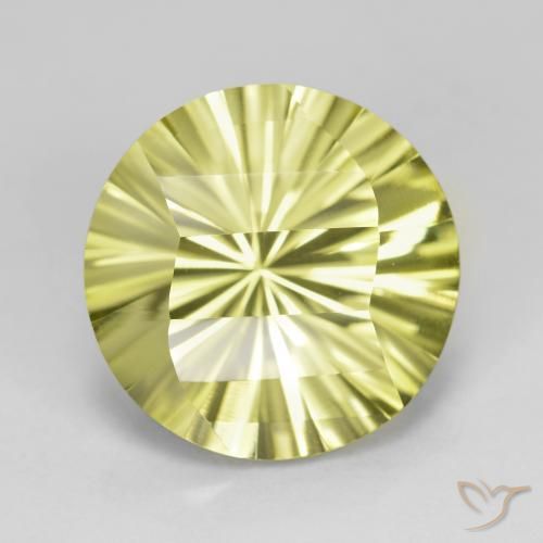 8.22ct Natürlicher Mittelgelb Quarz, Runden, VVS