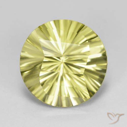 8.65ct Natürlicher Mittelgelb Quarz, Runden, VVS, Photo A
