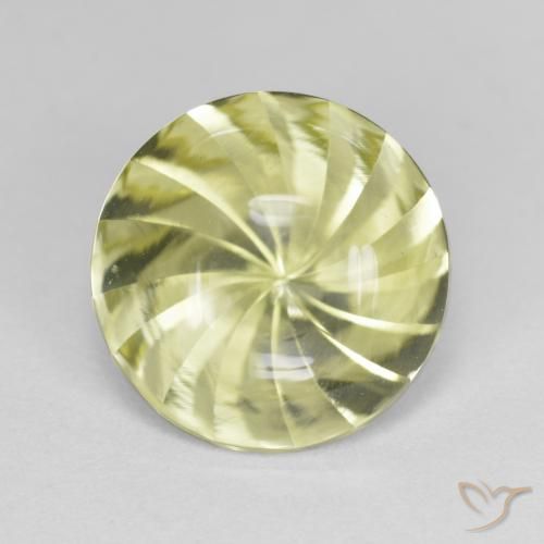 5.31ct Natürlicher Mittelgelb Quarz, Runden, Transparent, Photo A