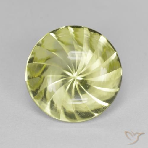 5.29ct Natürlicher gelb-grün Quarz, Runden, Transparent