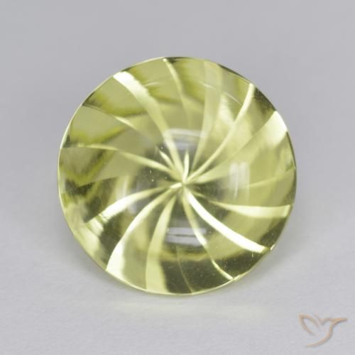 5.41ct Natürlicher Mittelgelb Quarz, Runden, Transparent