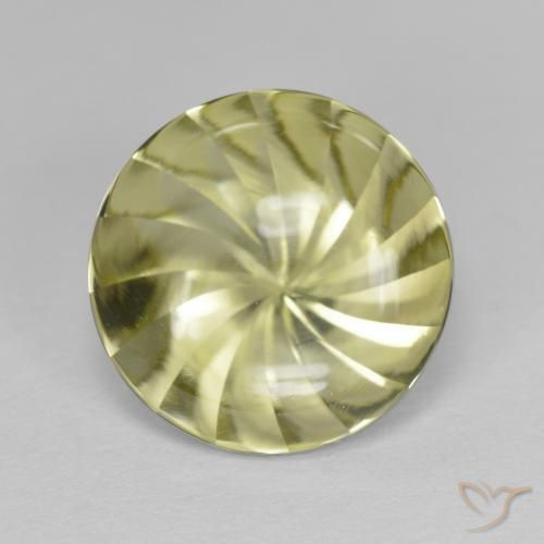 5.19ct Natürlicher Mittelgelb Quarz, Runden, Transparent
