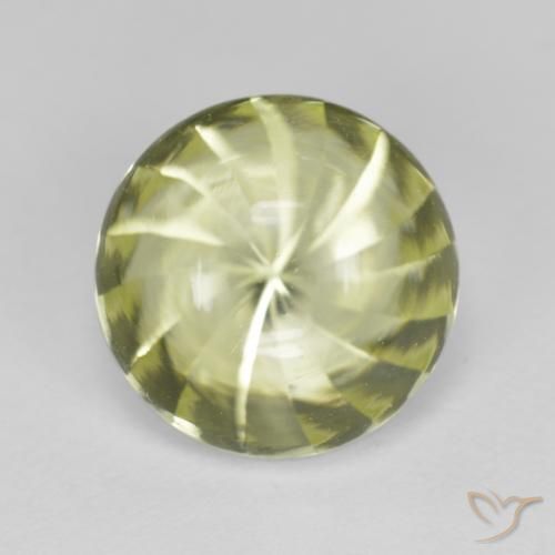 6.20ct Natürlicher gelb-grün Quarz, Runden, Transparent