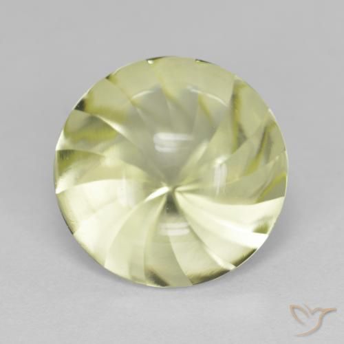 5.59ct Natürlicher Mittelgelb Quarz, Runden, Transparent