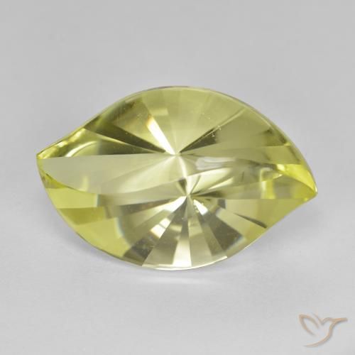 10.43ct Natürlicher Mittelhelles Gelb Quarz, Marquise, VVS