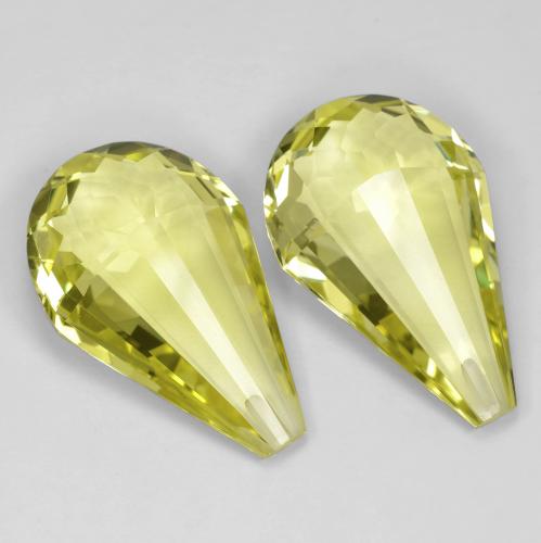29.43 ct natürliche hellgelb Quarz-Edelsteine, Briolette, VVS
