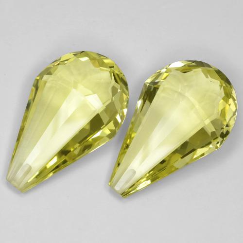 29.43 ct natürliche hellgelb Quarz-Edelsteine, Briolette, VVS
