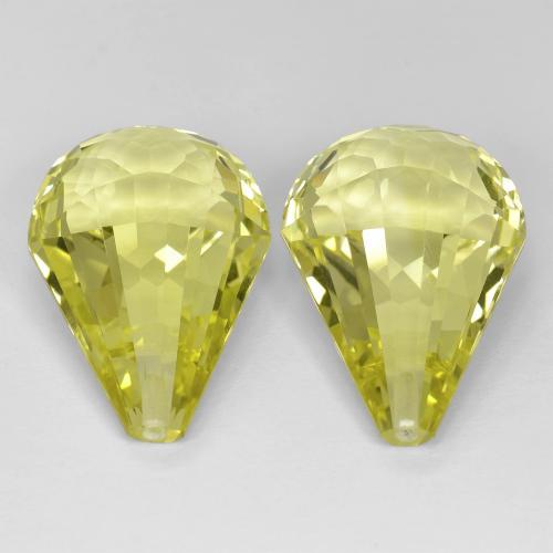 29.43 ct natürliche hellgelb Quarz-Edelsteine, Briolette, VVS