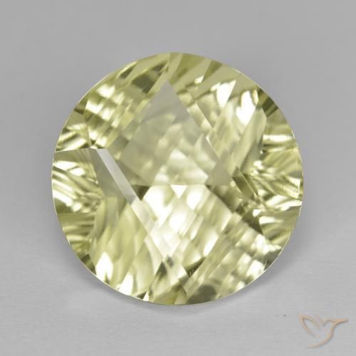 10.30ct Natürlicher hellgelb Quarz, Runden, VVS