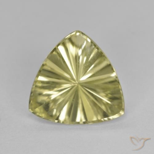 2.13ct Natürlicher grünlich-gelb Quarz, Trillion, VVS