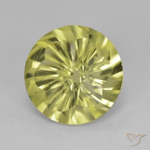 4.90ct Natürlicher Zitronengelb Quarz, Runden, VVS