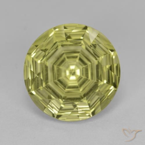 5.57ct Natürlicher Mittelgelb Quarz, Runden, VVS