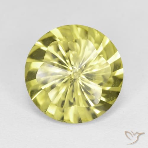 4.90ct Natürlicher Helles Ananasgelb Quarz, Runden, VVS