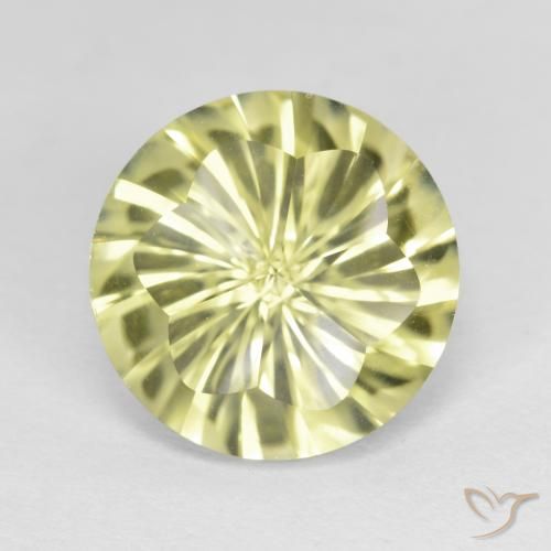 5.16ct Natürlicher Mittelhelles Gelb Quarz, Runden, VVS