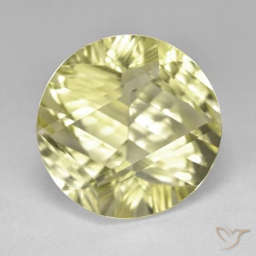 10.70ct Natürlicher hellgelb Quarz, Runden, VVS