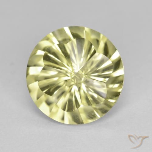 4.91ct Natürlicher Mittelgelb Quarz, Runden, VVS-VS