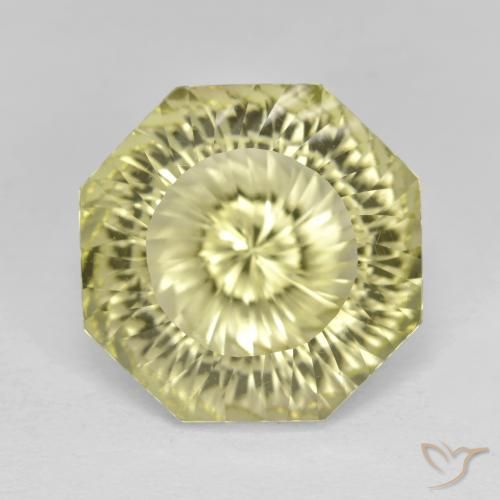 8.57ct Natürlicher Zitronengelb Quarz, Smaragdschliff, VVS