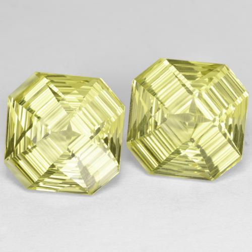 12.99 ct natürliche Mittelhelles Gelb Quarz-Edelsteine, Smaragdschliff, VVS